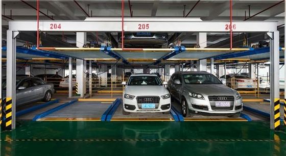 Sistem Parkir Mekanik Lift-sliding OEM 2000kg 2 Level Parkir Lift