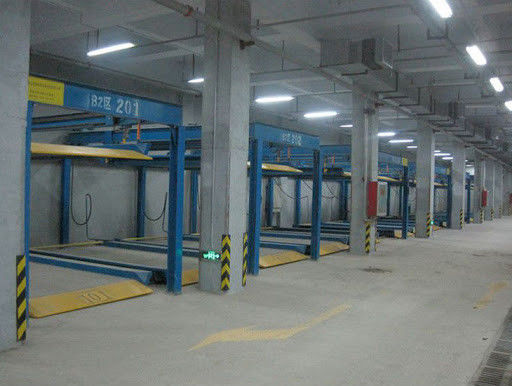 Steel Rope Double Decker Parking System 2 Level Garage Car Lift